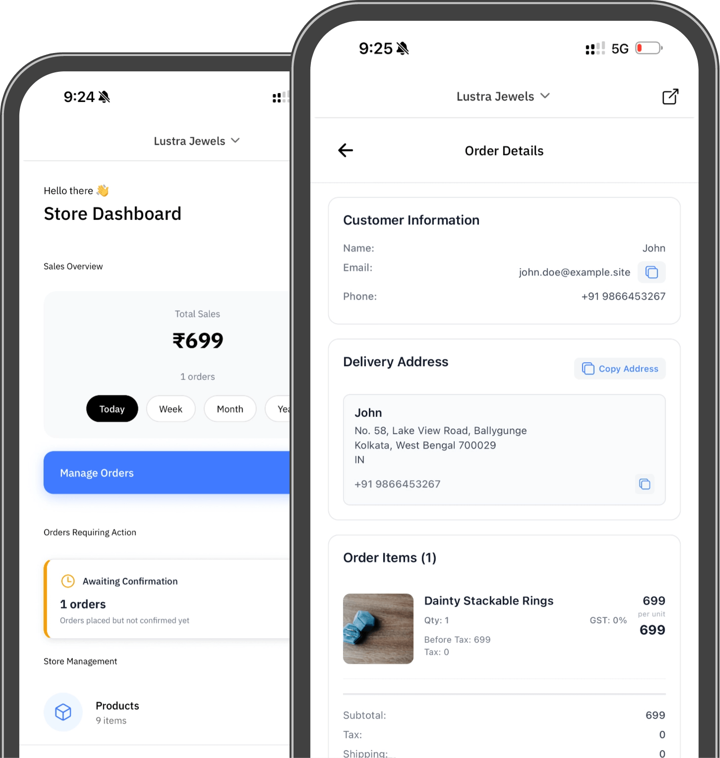 Product Editing Interface