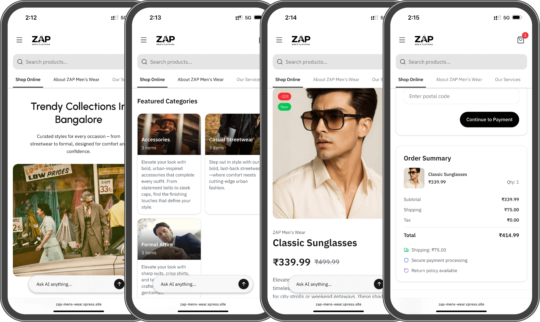 Order Details Mobile View